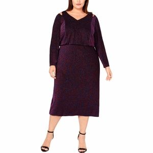 CALVIN KLEIN Metallic Blouson Dress